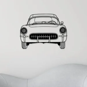1953 Chevrolet Corvette Metal Art, Legendary Sports Car Sign, Garage Wall Decor, Classic Car Gift