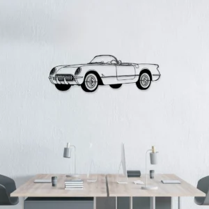 1953 Chevrolet Corvette Metal Art, Vintage Roadster Silhouette, Automotive Garage Decor, Car Lover Gift