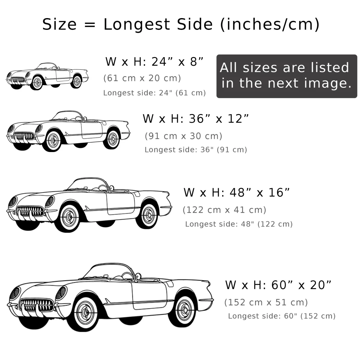 Elegant black metal 1953 Corvette for man cave