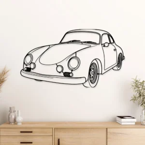 1960 Porsche 356B Metal Wall Art, Classic Sports Car Decor, Garage Man Cave Sign, Vintage Auto Gift