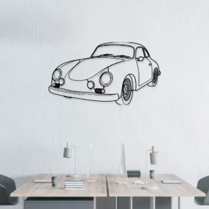 1960 Porsche 356B Metal Wall Art, Classic Sports Car Decor, Garage Man Cave Sign, Vintage Auto Gift