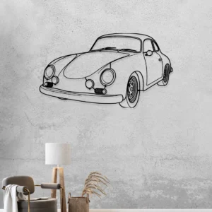 1960 Porsche 356B Metal Wall Art, Classic Sports Car Decor, Garage Man Cave Sign, Vintage Auto Gift