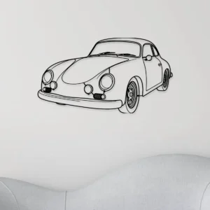 1960 Porsche 356B Metal Wall Art, Classic Sports Car Decor, Garage Man Cave Sign, Vintage Auto Gift