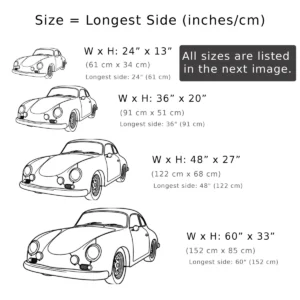 1960 Porsche 356B Metal Wall Art, Classic Sports Car Decor, Garage Man Cave Sign, Vintage Auto Gift