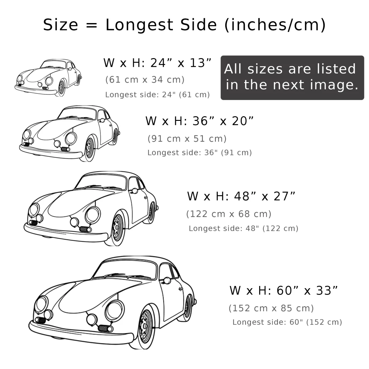 Vintage sports car metal wall hanging for garage or office