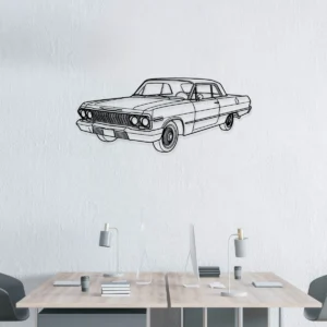 1963 Chevrolet Impala Metal Art, Iconic American Car Decor, Garage Man Cave Sign, Vintage Auto Gift