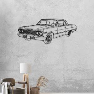 1963 Chevrolet Impala Metal Art, Iconic American Car Decor, Garage Man Cave Sign, Vintage Auto Gift