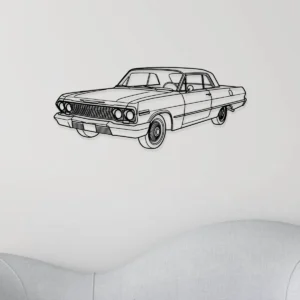 1963 Chevrolet Impala Metal Art, Iconic American Car Decor, Garage Man Cave Sign, Vintage Auto Gift