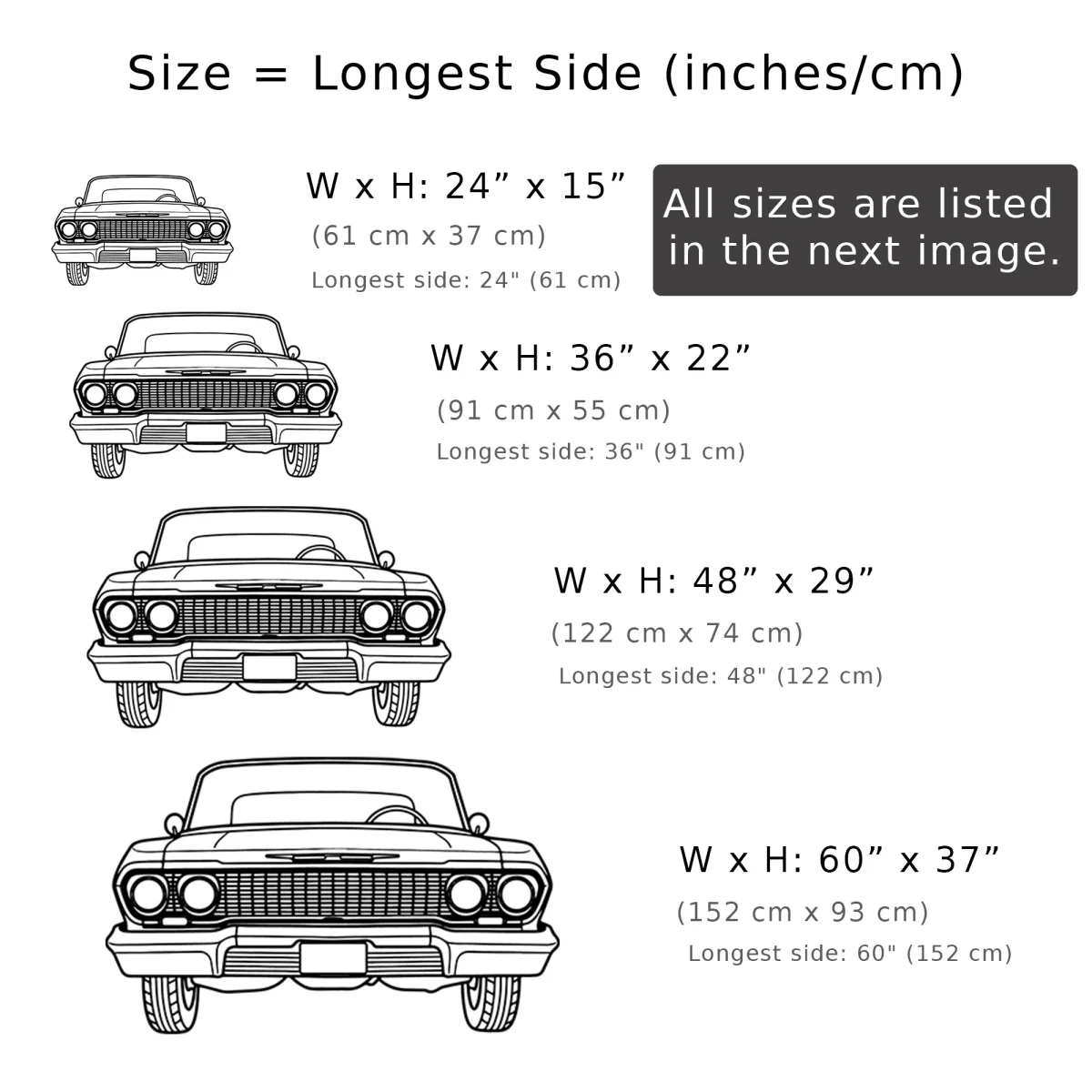 1963 Chevrolet Impala Metal Decor Legendary Muscle Car Art Garage Wall Hanging Auto Fan Gift Fabia Home Stylish 1963 Impala car art perfect for a man cave or office