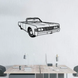1965 Lincoln Continental Metal Wall Art, Classic Car Silhouette, Vintage Auto Decor, Car Lover Gift