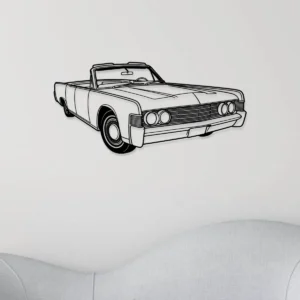 1965 Lincoln Continental Metal Wall Art, Classic Car Silhouette, Vintage Auto Decor, Car Lover Gift