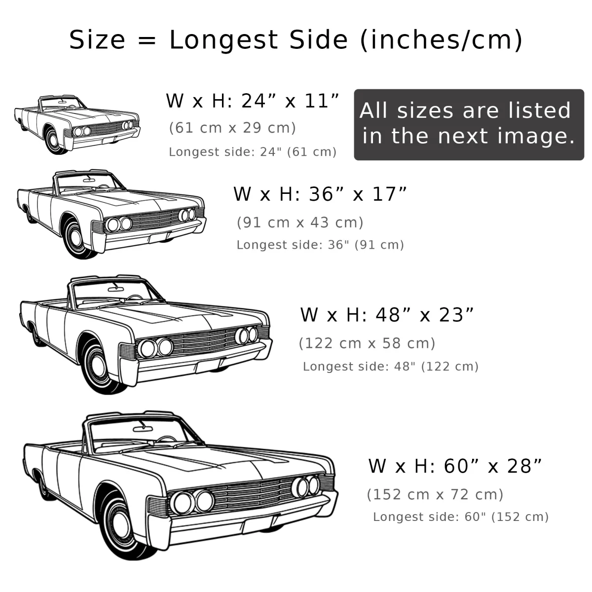 1965 Lincoln Continental Metal Wall Art Classic Car Silhouette Vintage Auto Decor Car Lover Gift Fabia Home Modern minimalist metal art featuring a 1965 Lincoln Continental