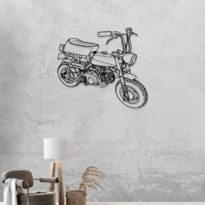 1969 Honda Z50A Mini Trail Metal Art, Vintage Motorcycle Decor, Garage Man Cave Sign, Retro Rider Gift