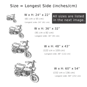 1969 Honda Z50A Mini Trail Metal Art, Vintage Motorcycle Decor, Garage Man Cave Sign, Retro Rider Gift