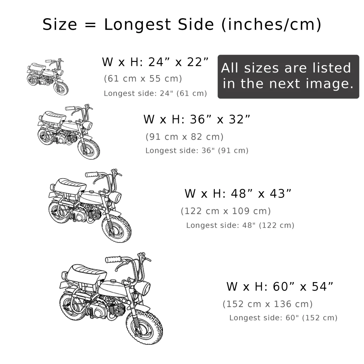 Detailed black metal outline of a Honda Z50A Mini Trail