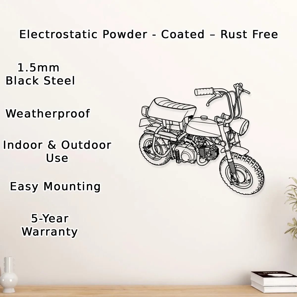 Motorcycle enthusiast gift Honda Z50A metal art