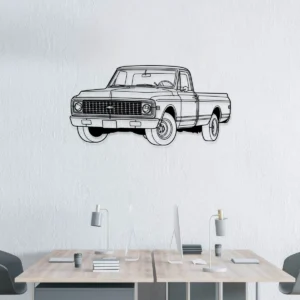 1971 Chevrolet C10 Metal Wall Art, Classic Pickup Silhouette Decor, Vintage Garage Sign, Truck Lover Gift