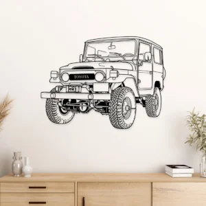 1977 Toyota Land Cruiser Metal Art, Classic Off-Road Silhouette, Garage Wall Decor, Adventure Enthusiast Gift