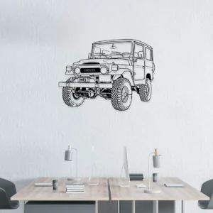 1977 Toyota Land Cruiser Metal Art, Classic Off-Road Silhouette, Garage Wall Decor, Adventure Enthusiast Gift