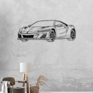 Acura NSX Metal Wall Art, Iconic Sports Car Decor, Garage Man Cave Sign, Auto Enthusiast Gift