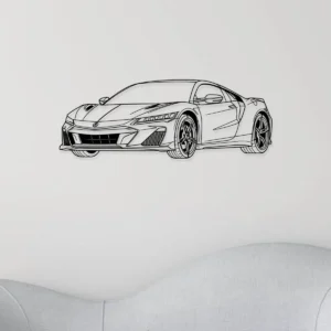 Acura NSX Metal Wall Art, Iconic Sports Car Decor, Garage Man Cave Sign, Auto Enthusiast Gift