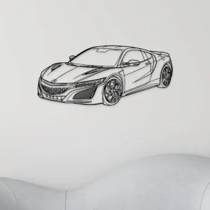 Acura NSX Metal Wall Art, Iconic Supercar Silhouette, Optional LED Garage Sign, Car Enthusiast Gift