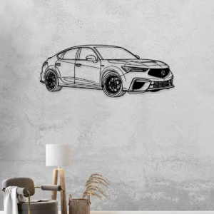 Acura TLX Type S Metal Art, Sport Sedan Silhouette, Modern Garage Decor, Car Enthusiast Gift