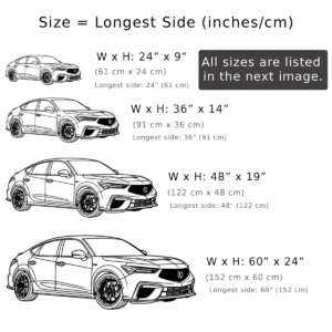 Acura TLX Type S Metal Art, Sport Sedan Silhouette, Modern Garage Decor, Car Enthusiast Gift