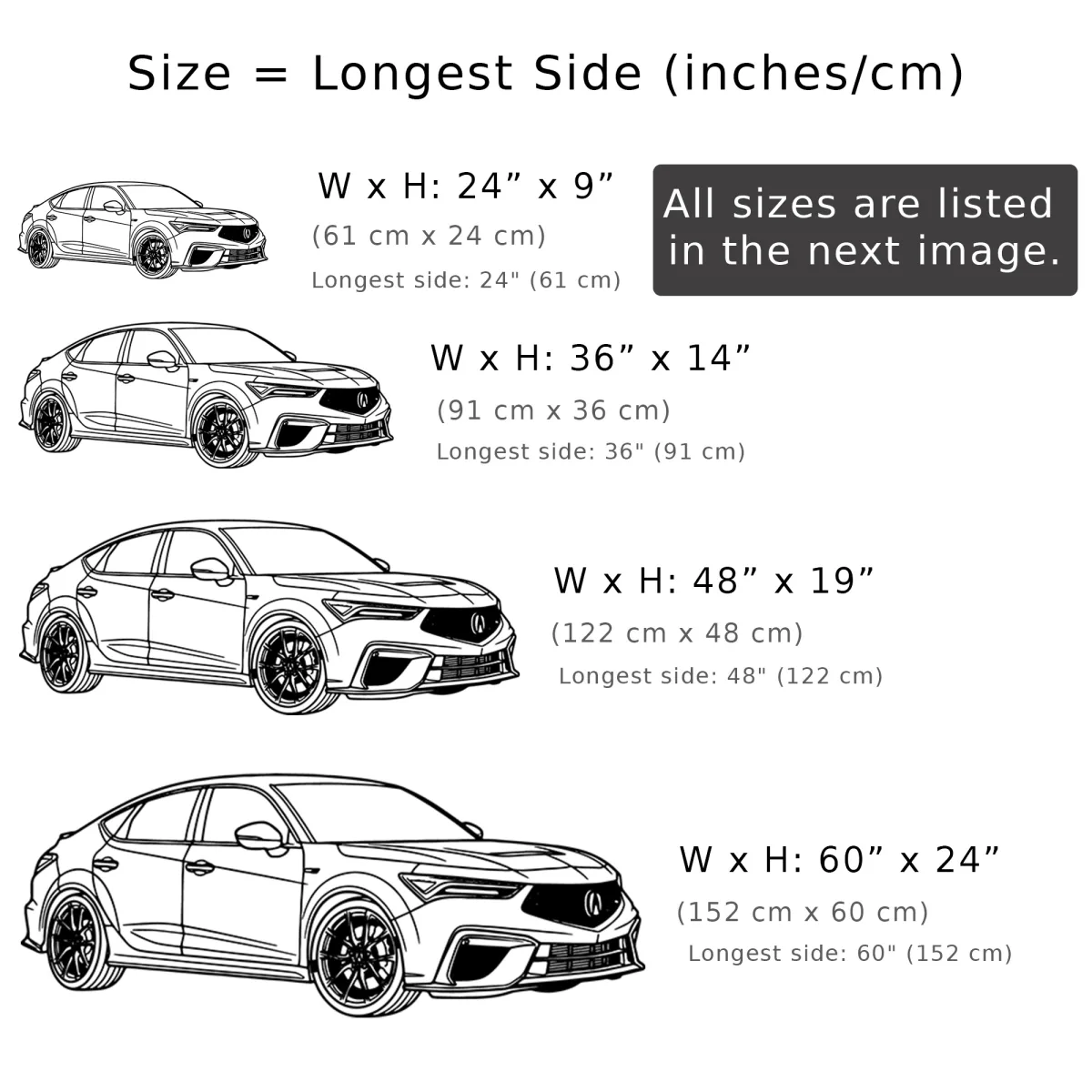 Elegant black metal art of the Acura TLX Type S sedan for home decor