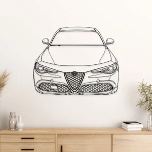 Alfa Romeo Giulia Metal Art, Iconic Italian Sedan Decor, Modern Garage Sign, Car Enthusiast Gift