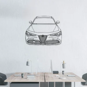 Alfa Romeo Giulia Metal Art, Iconic Italian Sedan Decor, Modern Garage Sign, Car Enthusiast Gift
