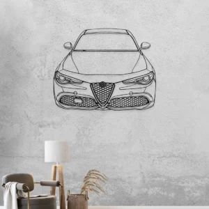 Alfa Romeo Giulia Metal Art, Iconic Italian Sedan Decor, Modern Garage Sign, Car Enthusiast Gift