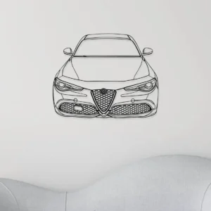 Alfa Romeo Giulia Metal Art, Iconic Italian Sedan Decor, Modern Garage Sign, Car Enthusiast Gift