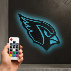 Arizona Cardinals Metal Logo Art, Iconic NFL Team Decor, Optional LED Game Room Sign, Football Fan Gift