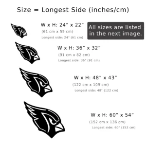 Arizona Cardinals Metal Logo Art, Iconic NFL Team Decor, Optional LED Game Room Sign, Football Fan Gift