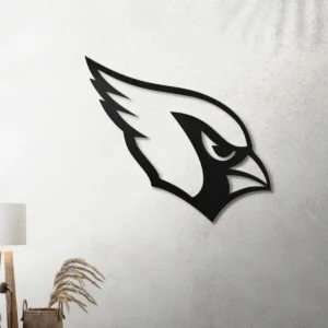 Arizona Cardinals Metal Logo Sign, Bold NFL Team Emblem, Optional LED Game Day Decor, Football Fan Gift