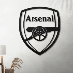 Arsenal FC Metal Logo Art, Iconic Premier League Decor, Optional LED Wall Sign, Soccer Fan Gift