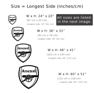 Arsenal FC Metal Logo Art, Iconic Premier League Decor, Optional LED Wall Sign, Soccer Fan Gift