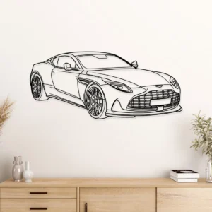 Aston Martin DB12 Metal Wall Art, Luxury Sports Car Silhouette, Elegant Garage Decor, Grand Tourer Gift