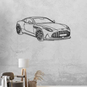 Aston Martin DB12 Metal Wall Art, Luxury Sports Car Silhouette, Elegant Garage Decor, Grand Tourer Gift