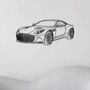 Aston Martin DBS Superleggera Metal Art, Luxury Car Silhouette, Automotive Garage Decor, Enthusiast Gift