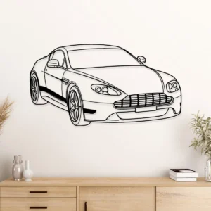 Aston Martin Vantage Metal Art, Elegant Sports Car Silhouette, Luxury Garage Decor, Automotive Fan Gift