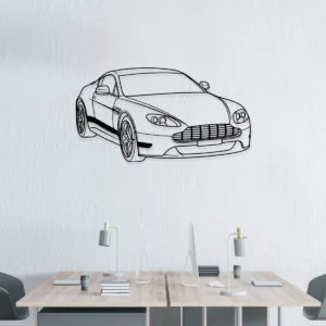 Aston Martin Vantage Metal Art, Elegant Sports Car Silhouette, Luxury Garage Decor, Automotive Fan Gift