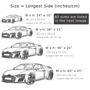 Audi R8 Metal Art, Legendary Supercar Silhouette, Modern Garage Decor, Performance Lover Gift