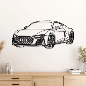 Audi R8 Metal Wall Art, Iconic Sports Car Profile, Automotive Garage Decor, Supercar Fan Gift