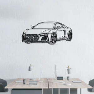 Audi R8 Metal Wall Art, Iconic Sports Car Profile, Automotive Garage Decor, Supercar Fan Gift