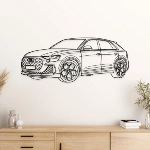 Audi RS Q8 Metal Wall Art, Dynamic SUV Silhouette, Luxury Garage Decor, Car Enthusiast Gift