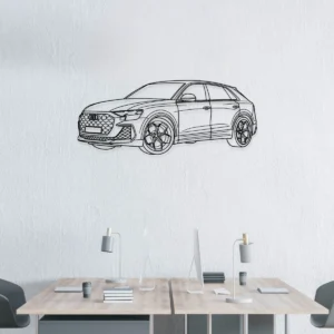 Audi RS Q8 Metal Wall Art, Dynamic SUV Silhouette, Luxury Garage Decor, Car Enthusiast Gift