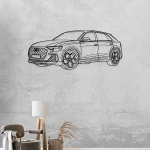 Audi RS Q8 Metal Wall Art, Dynamic SUV Silhouette, Luxury Garage Decor, Car Enthusiast Gift