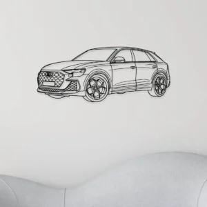 Audi RS Q8 Metal Wall Art, Dynamic SUV Silhouette, Luxury Garage Decor, Car Enthusiast Gift